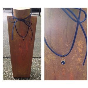 JOOMI LIN Suede Adjustable Necklace w/ Rhinestone